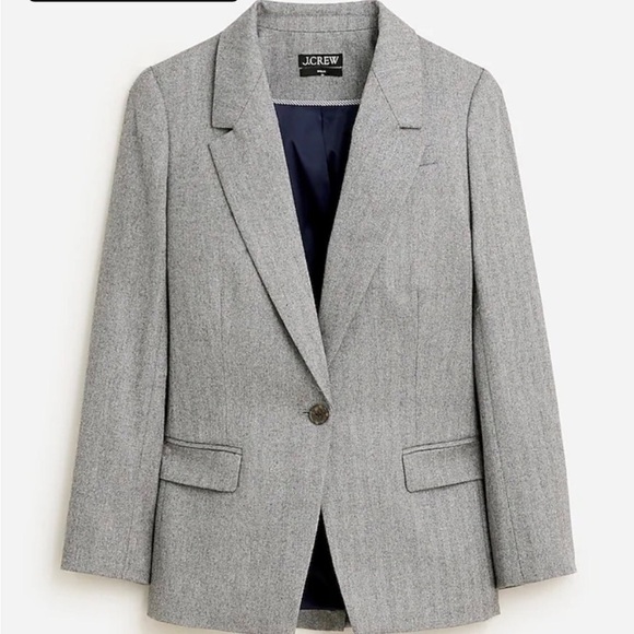 J. Crew Jackets & Blazers - New with Tags J Crew Willa Grey Herrigbone Wool Blazer size 4
